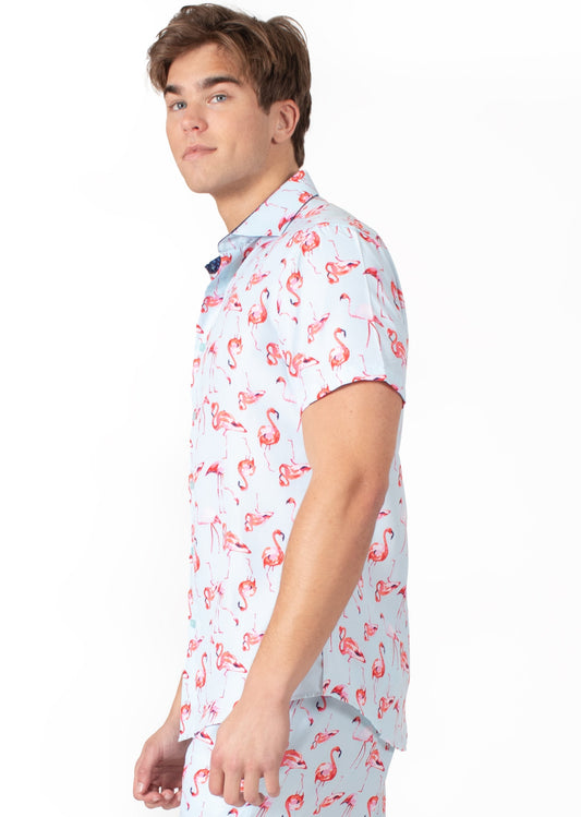 'Flamingo Guard' Short Sleeve Shirtt