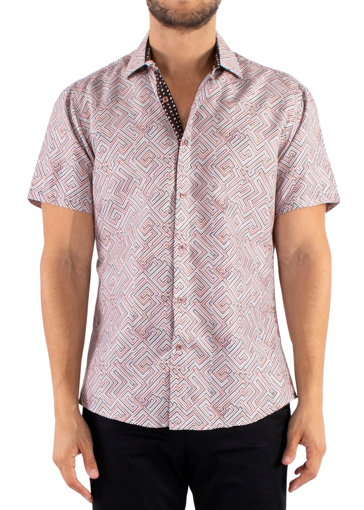 'Labyrinth' - Button Up Short Sleeve Shirt