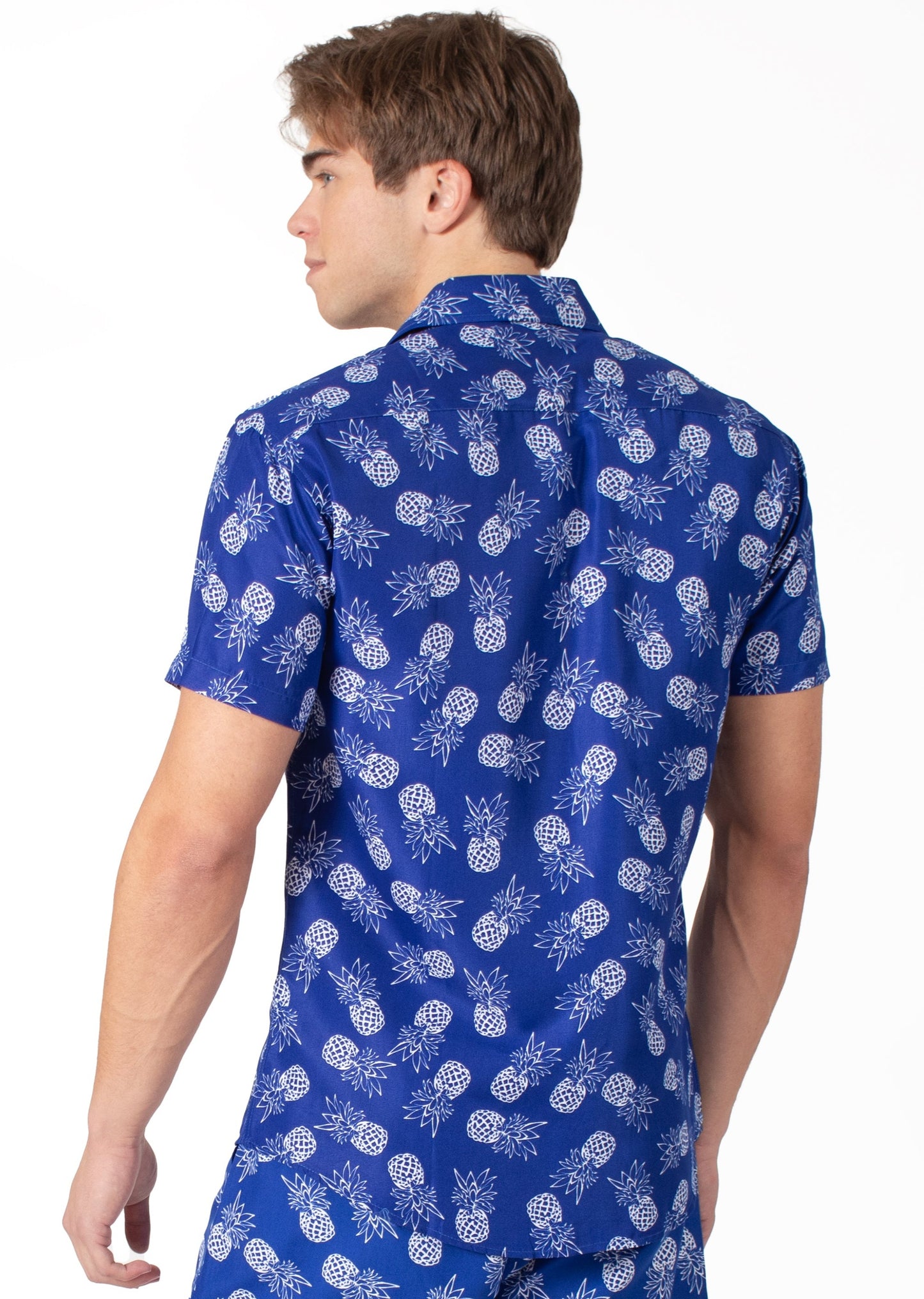 'Pineapple Perfection' Navy Short Sleeve Shirt