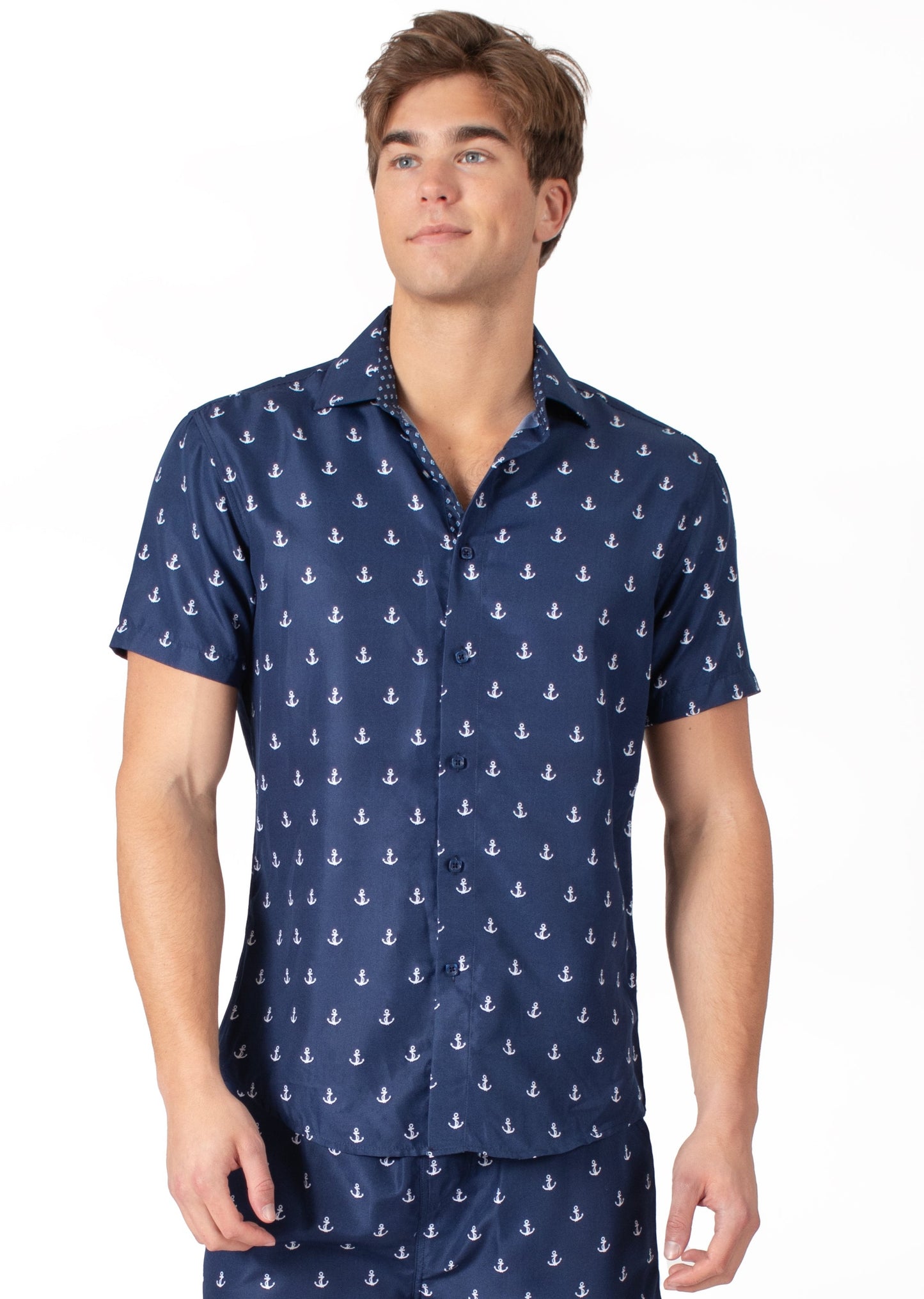 'Seafaring Swagge' Navy Short Sleeve Shirt