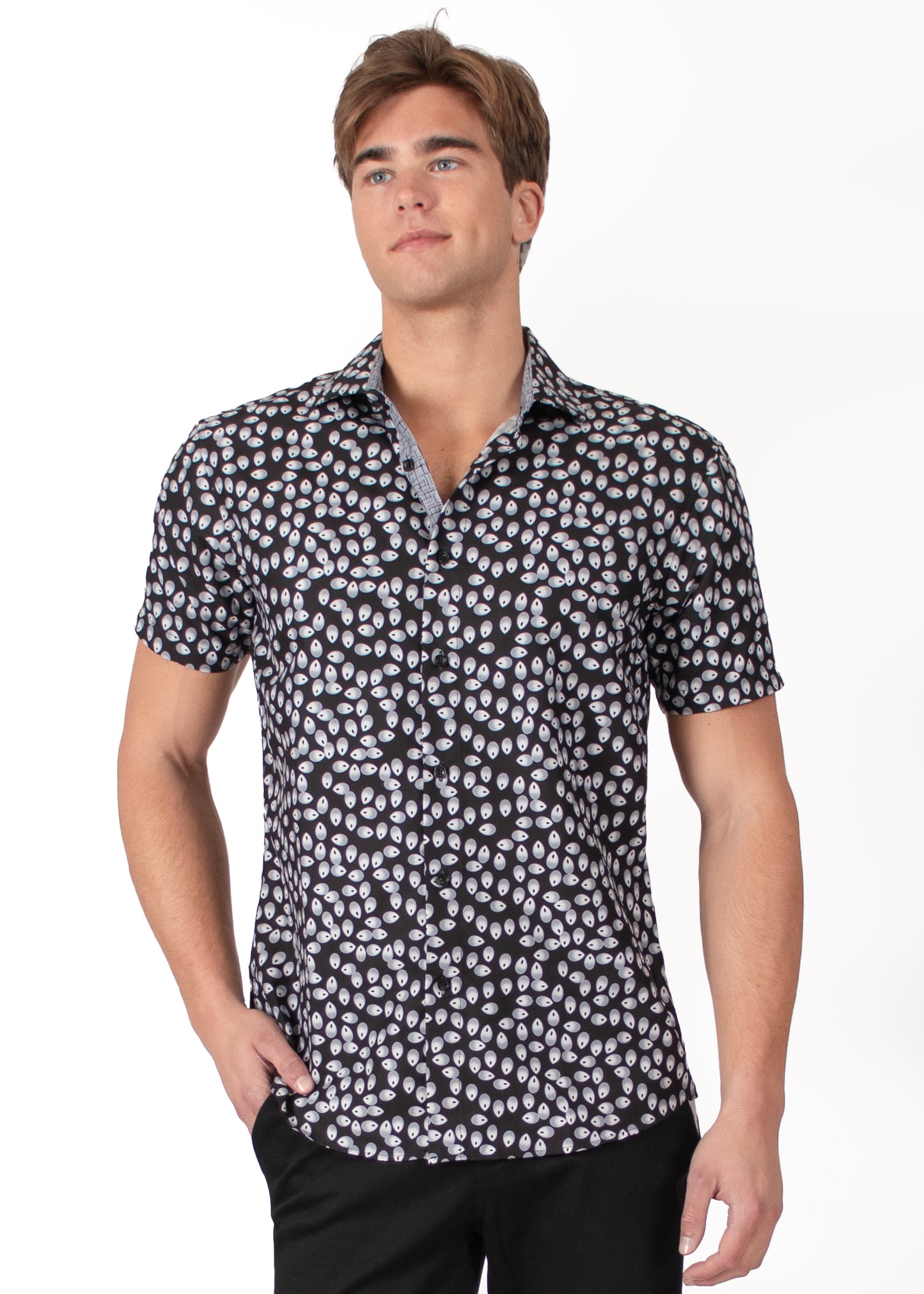 'Raindrop Rhythm' Short Sleeve Shirt