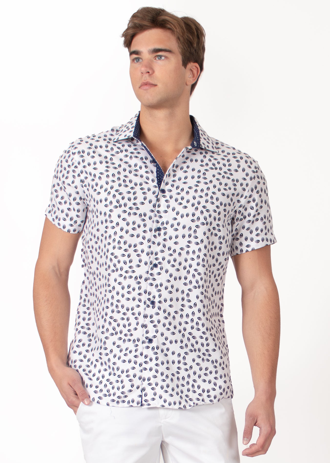 'Raindrop Rhythm' Short Sleeve Shirt